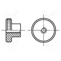 10 pcs x BOSSARD - 1575066 - Nut, round, M3, 0.5, A1 stainless steel, BN 10904, DIN 466, knurled