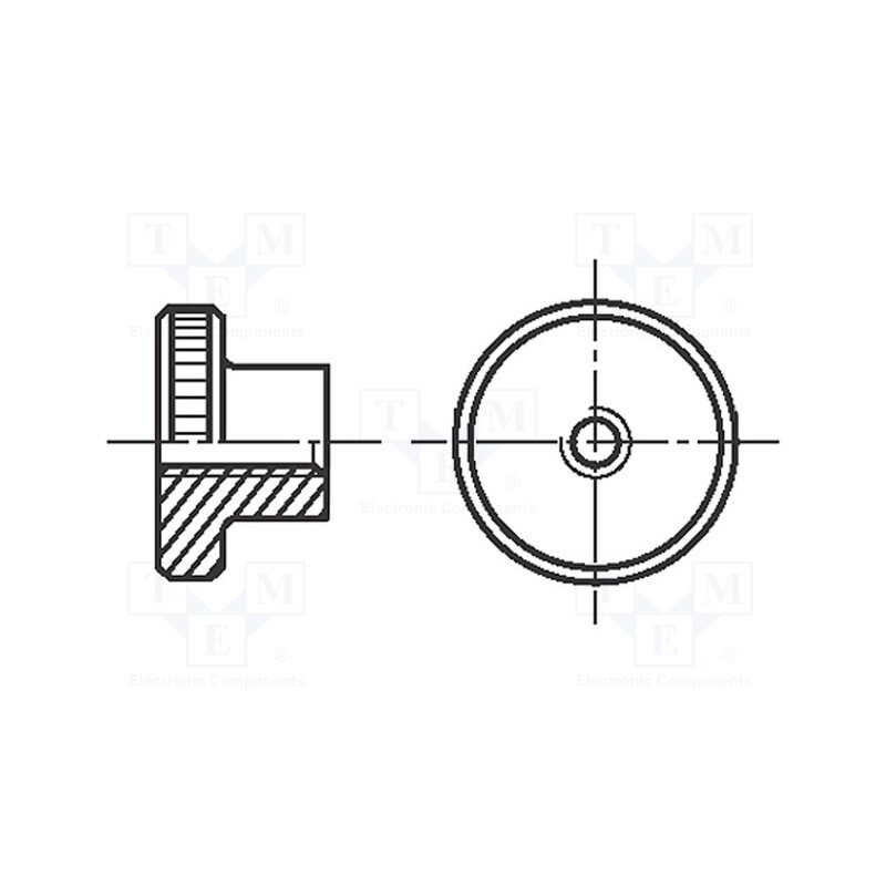 10 pcs x BOSSARD - 1575066 - Nut, round, M3, 0.5, A1 stainless steel, BN 10904, DIN 466, knurled