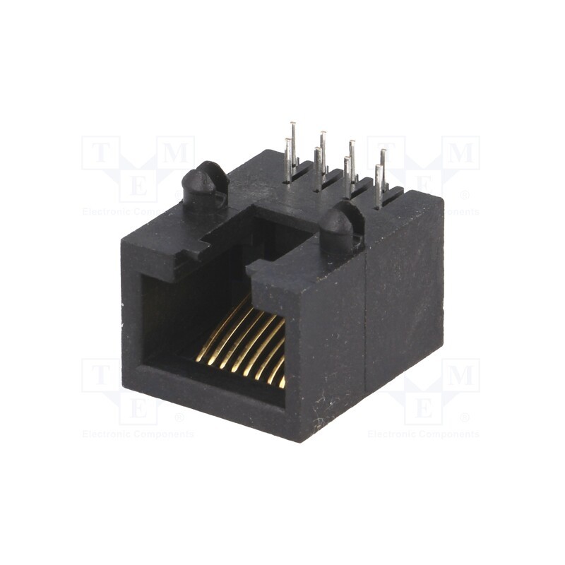 1 pcs x ATTEND - 210B-88CB0-R - Socket, RJ45, PIN: 8, Layout: 8p8c, Locking: bottom latch, THT