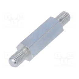 10 pcs x DREMEC - 428X20 - Screwed spacer sleeve, 20mm, Ext.thread: M5, hexagonal, steel