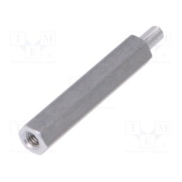 10 pcs x DREMEC - 234X30 - Screwed spacer sleeve, 30mm, Int.thread: M3, Ext.thread: M3