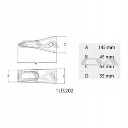 Cat bucket teeth 436b 426b 438c for 20mm thick blade 1u3202