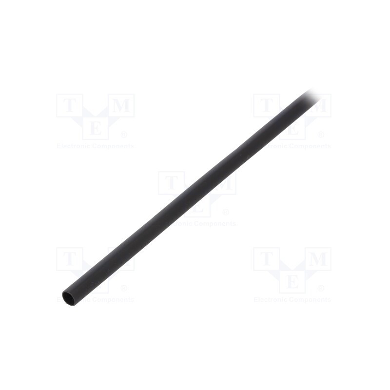 1 m x RADPOL - WRDCC400010001003KC1 - Heat shrink sleeve, thin walled,glued, 4: 1, 4mm, L: 1m, black