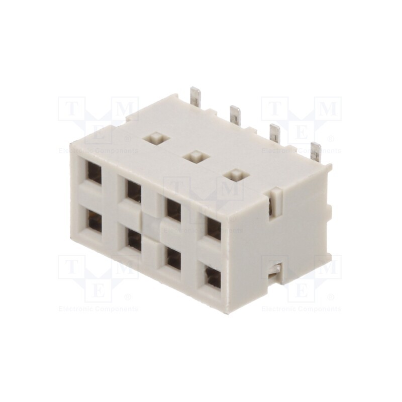 1 pcs x Amphenol Communications Solutions - 89898-304ALF - Socket, PCB to PCB, female, Dubox®, 2.54mm, PIN: 8, SMT, gold-plated