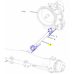 Front drive shaft of Cat backhoe loader