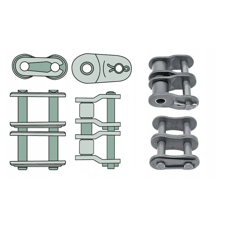 Chain link connecting double 10 b 2 5 8x3 8