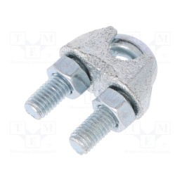 10 pcs x DROMET - ZL10 - Rope clamp wire, steel, for rope, Ørope: 10mm, zinc, DIN 741