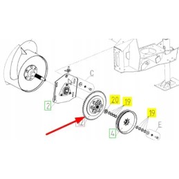 101221809 header drive clutch with gear wheel r