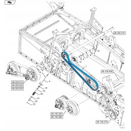 Harvester drive belt 84589012 cnh