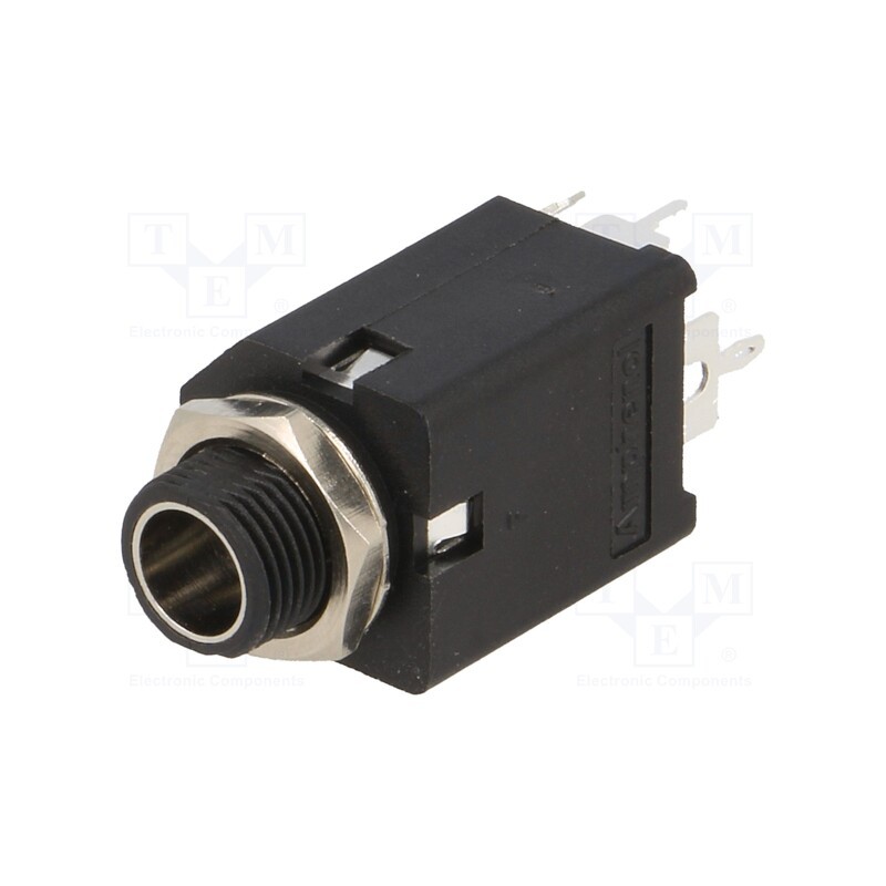 1 pcs x AMPHENOL - ACJS-MIV-3S - Socket, Jack 6,3mm, female, stereo, ways: 3, straight, THT, tinned