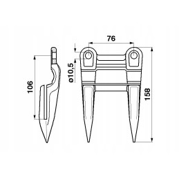 John Deere Z11228 H145791 double bayonet