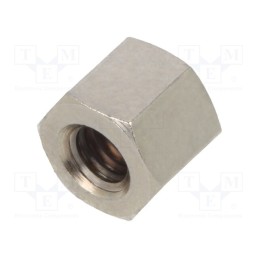 10 pcs x DREMEC - 116X06 - Screwed spacer sleeve, 6mm, Int.thread: M4, hexagonal, brass