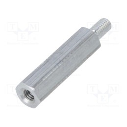 10 pcs x DREMEC - 234X20 - Screwed spacer sleeve, 20mm, Int.thread: M3, Ext.thread: M3
