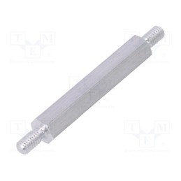 10 pcs x DREMEC - 436X40 - Screwed spacer sleeve, 40mm, Ext.thread: M4, hexagonal, aluminium