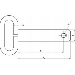 Pin with handle 12x92mm z512092kr