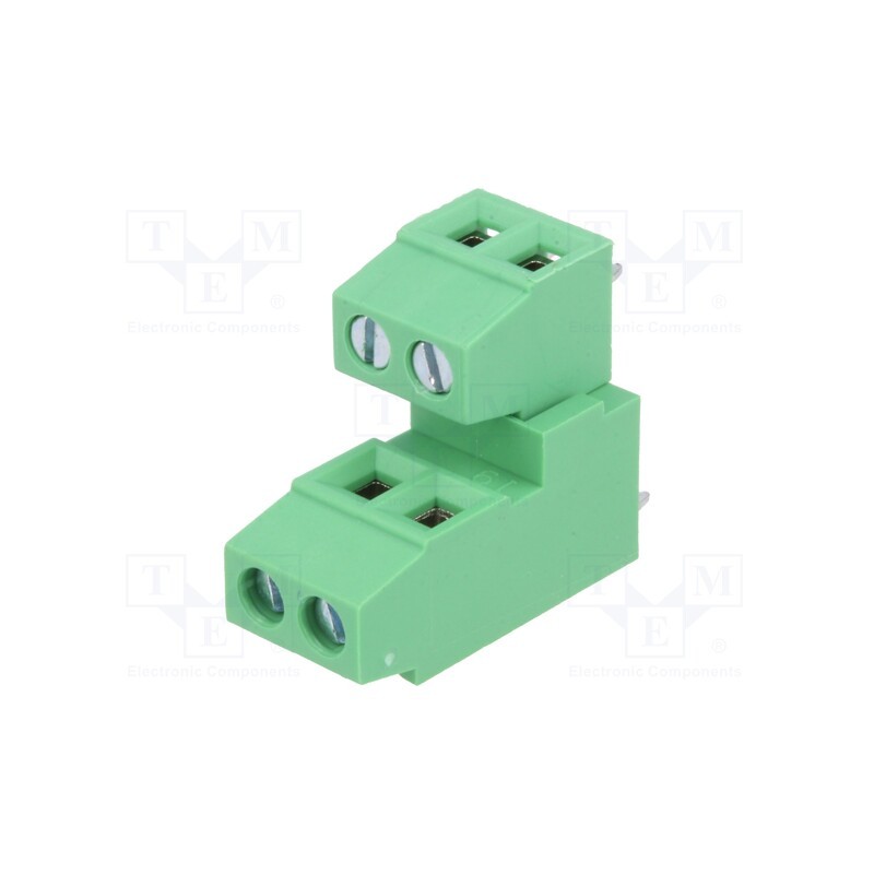 1 pcs x DEGSON ELECTRONICS - DG380A-3.81-04P-14-00AH - PCB terminal block, angled 90°, 3.81mm, ways: 4, on PCBs, terminal