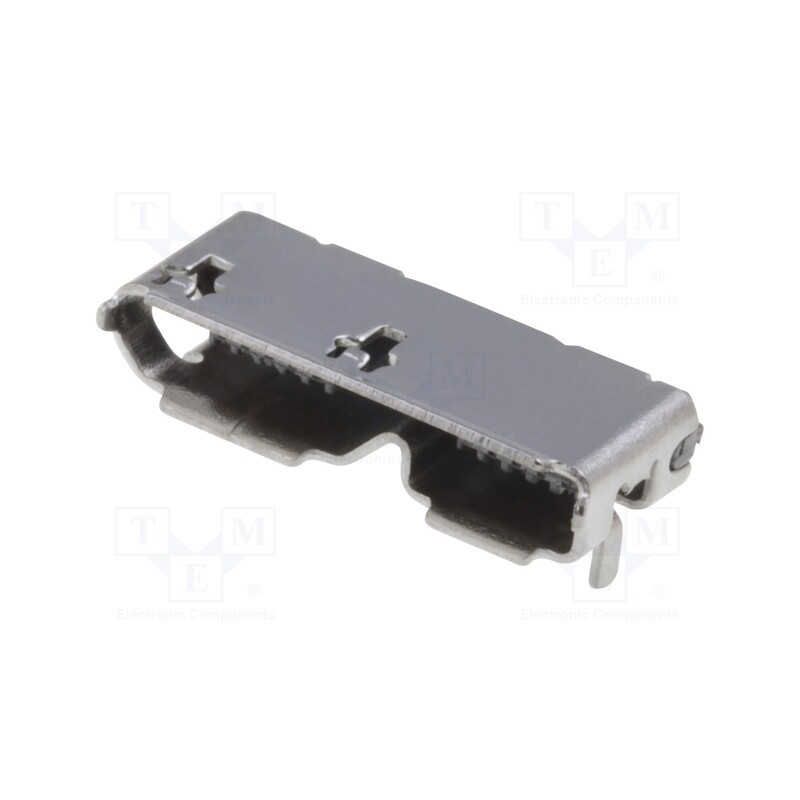 1 pcs x ADAM TECH - MCR-B3-RA-SMT-15-T/R - Socket, USB B micro, SMT, horizontal, USB 3.0, gold-plated