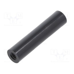 10 pcs x DREMEC - 187RDX35 - Spacer sleeve, cylindrical, polyamide, M4, L: 35mm, Øout: 8mm, black