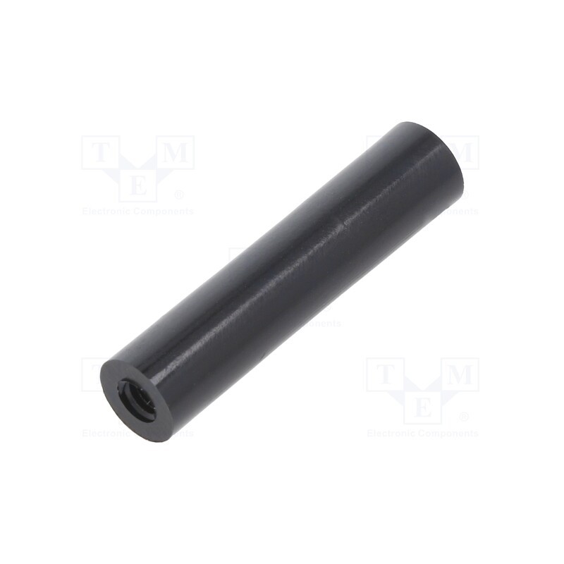 10 pcs x DREMEC - 187RDX35 - Spacer sleeve, cylindrical, polyamide, M4, L: 35mm, Øout: 8mm, black