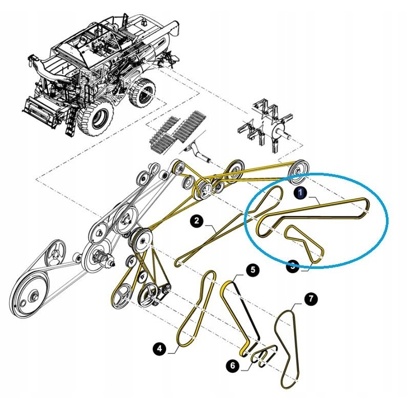 New Holland CX 84175580 Puller Belt
