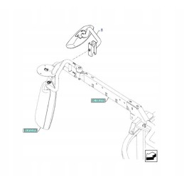 Mirror arm new holland cr cx tc 47358131 cnh