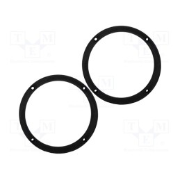 1 set x BASSER - DMVW02 - Spacer ring, MDF, 165mm, VW, impregnated, 2pcs.