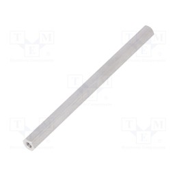 10 pcs x DREMEC - 136X100 - Screwed spacer sleeve, 100mm, Int.thread: M4, hexagonal