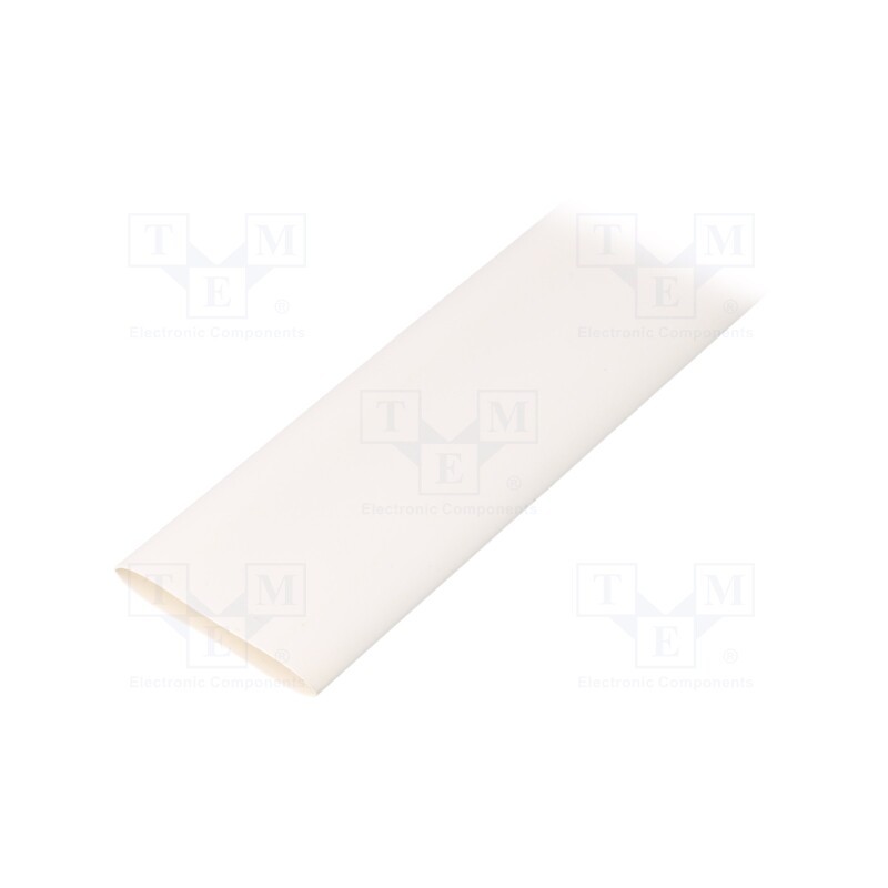 1 m x TASKER - GTM 2512 W - Heat shrink sleeve, glueless, 2: 1, 25.4mm, L: 1m, white