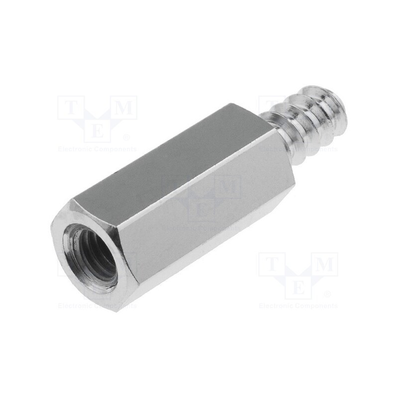 10 pcs x DREMEC - 216ST4.2X15 - Screwed spacer sleeve, 15mm, Int.thread: M4, Ext.thread: ST4,2