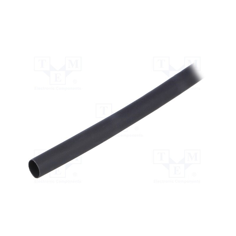 1 pcs x HELLERMANNTYTON - 319-00600 - Heat shrink sleeve, 3: 1, 6mm, L: 1m, black, polyolefine