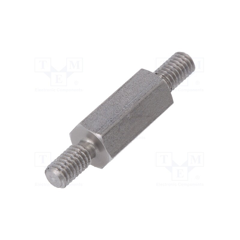 10 pcs x DREMEC - 446X15 - Screwed spacer sleeve, 15mm, Ext.thread: M4, hexagonal