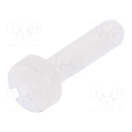 10 pcs x DREMEC - 8G201M3X12 - Screw, M3x12, 0.5, Head: cheese head, slotted, 0,9mm, polyamide