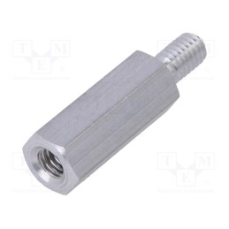 10 pcs x DREMEC - 236X18 - Screwed spacer sleeve, 18mm, Int.thread: M4, Ext.thread: M4