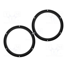 1 set x BASSER - DMVW05 - Spacer ring, MDF, 200mm, VW, impregnated, 2pcs.