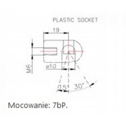 Gas spring Zetor M97 roof 21473