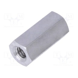 10 pcs x DREMEC - 136X15 - Screwed spacer sleeve, 15mm, Int.thread: M4, hexagonal, aluminium