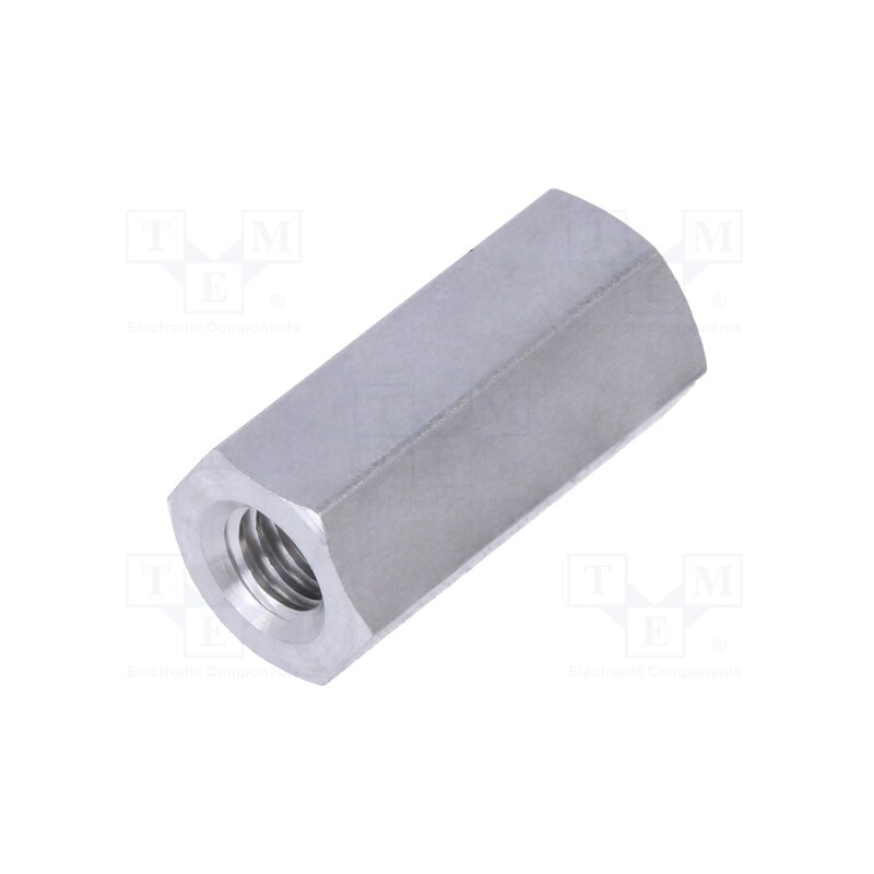 10 pcs x DREMEC - 136X15 - Screwed spacer sleeve, 15mm, Int.thread: M4, hexagonal, aluminium