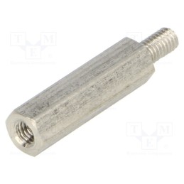 10 pcs x DREMEC - 246X25 - Screwed spacer sleeve, 25mm, Int.thread: M4, Ext.thread: M4