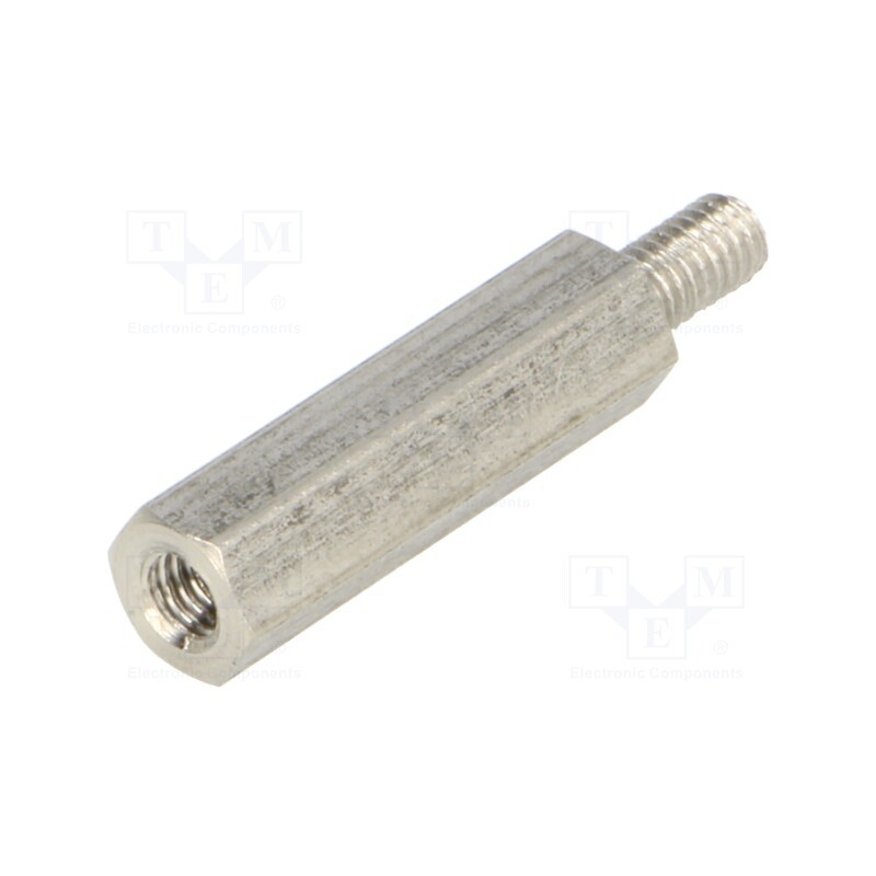 10 pcs x DREMEC - 246X25 - Screwed spacer sleeve, 25mm, Int.thread: M4, Ext.thread: M4