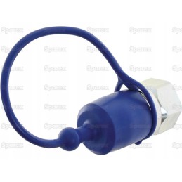 Blue PVC cap 1 2 male coupling 2 pcs