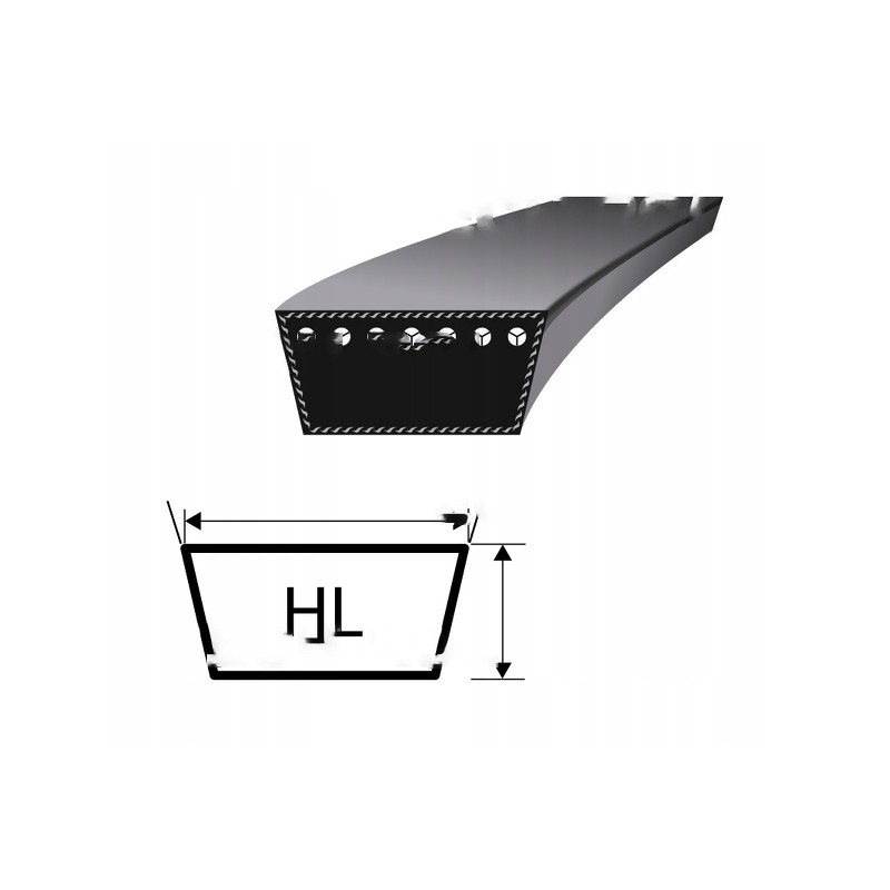 Red V-belt Super Bizon HL 3200 Stomil SA