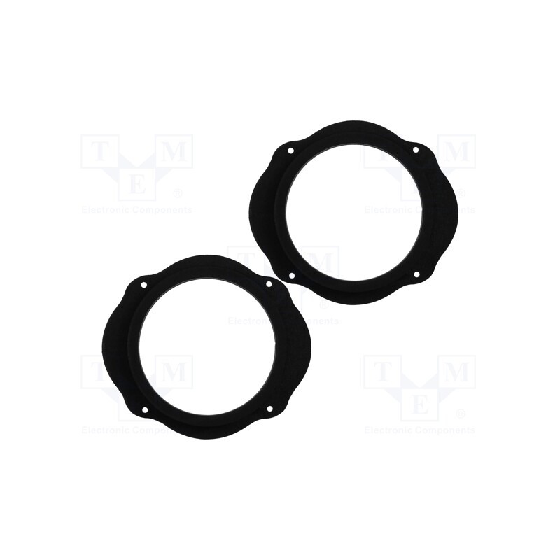 1 set x BASSER - DMFORD02 - Spacer ring, MDF, 165mm, Ford, impregnated, 2pcs.