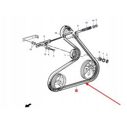 La344311123 V-belt for the shaker drive