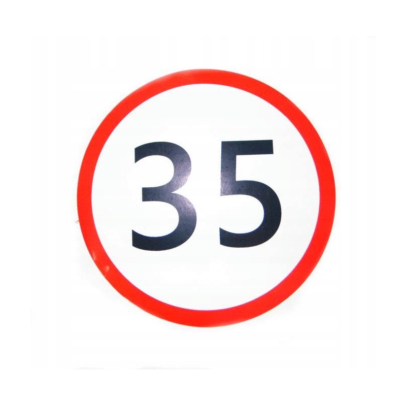Sticker speed limit 35 km h for tractors