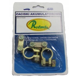 Set of brass battery terminals and complete set