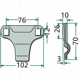 Knife holder for riveted knives 525206195m1