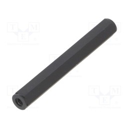 10 pcs x DREMEC - 182X40 - Screwed spacer sleeve, hexagonal, polyamide, M2,5, L: 40mm, black