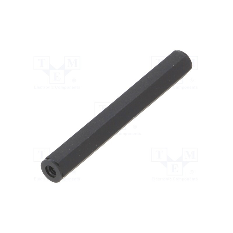 10 pcs x DREMEC - 182X40 - Screwed spacer sleeve, hexagonal, polyamide, M2,5, L: 40mm, black