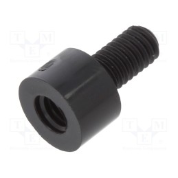 10 pcs x DREMEC - 287RDX05 - Screwed spacer sleeve, cylindrical, polyamide, M4, M4, 5mm, black