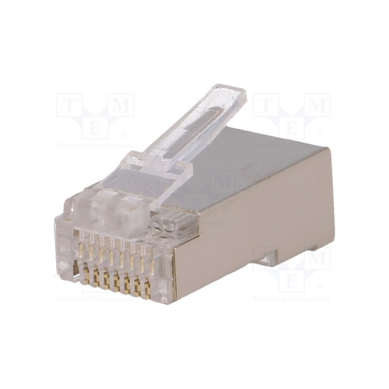 1 pcs x NINIGI - RJ45WE - Plug, RJ45, PIN: 8, shielded, Layout: 8p8c, for cable, IDC,crimped